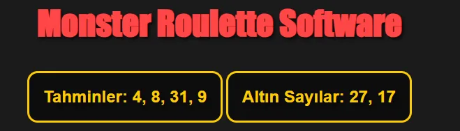 Monster Roulette Software